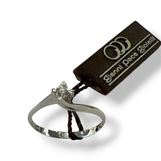 Anello Gianni Pace Donna Solitari in Oro bianco Diamante 0.11 Ct GPGSL26 - GPGSL26